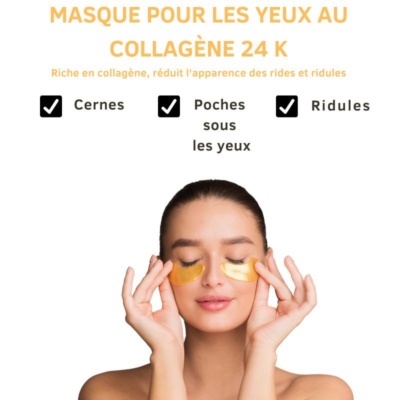 Masque Contour Yeux Collagène 24K et Cristal - Soin Hydratant - PreciosaWoman™