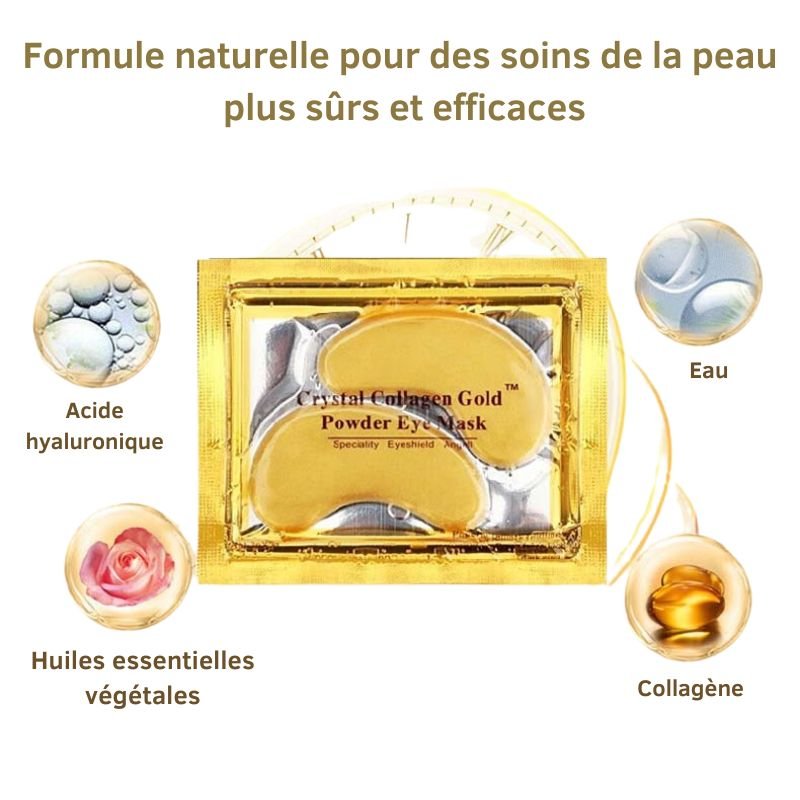 Masque Contour Yeux Collagène 24K et Cristal - Soin Hydratant - PreciosaWoman™